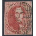 BELGIUM - 1861 40c red King in large medallion, used – Michel # 9II BELGIUM - 1861 40c red King in large medallion, used – Michel # 9II