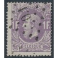 BELGIUM - 1870 1Fr violet King Leopold II, used – Michel # 33Aa