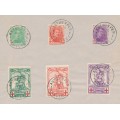 BELGIUM - 1914 Red Cross sets of 3, used – Michel # 104-109