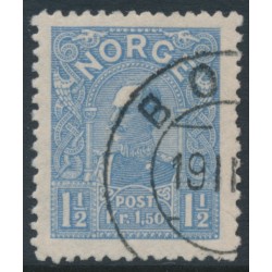 NORWAY - 1907 1½Kr light ultramarine King Haakon VII (picture size = 16mm x 20mm), used – Facit # 91 NORWAY - 1907 1½Kr light ultramarine King Haakon VII (picture size = 16mm x 20mm), used – Facit # 91