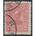 NORWAY - 1907 2Kr rose King Haakon VII (picture size = 16mm x 20mm), used – Facit # 92 NORWAY - 1907 2Kr rose King Haakon VII (picture size = 16mm x 20mm), used – Facit # 92