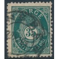 NORWAY - 1895 35øre blue Posthorn, perf. 13½:12½, used – Facit # 71 NORWAY - 1895 35øre blue Posthorn, perf. 13½:12½, used – Facit # 71