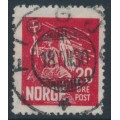 NORWAY - 1930 20øre red King Olav II, used – Facit # 179 NORWAY - 1930 20øre red King Olav II, used – Facit # 179