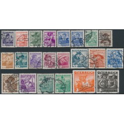 AUSTRIA - 1934 Regional Costumes set of 22, used – Michel # 567-587