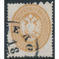 AUSTRIA - 1863 15So brown Arms, perf. 14, Lombardy-Venice, used – Michel # 18