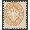 AUSTRIA - 1864 15So brown Arms, perf. 9½, Lombardy-Venice, MH – Michel # 23