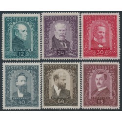 AUSTRIA - 1932 Austrian Painters set of 6, MH – Michel # 545-550