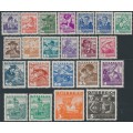 AUSTRIA - 1934 Regional Costumes set of 22, MH – Michel # 567-587