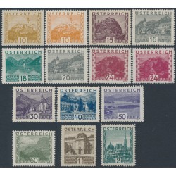 AUSTRIA - 1929 Landscapes (large format) set of 14, MH – Michel # 498-511