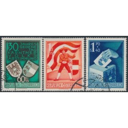 AUSTRIA - 1950 Kärnten (Carinthia) Referendum set of 3, used – Michel # 952-954
