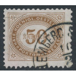 AUSTRIA - 1894 50Kr brown Postage Due, perf. 11½:11½, used – Michel # P9E