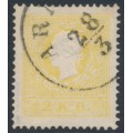 AUSTRIA - 1858 2Kr yellow Emperor Franz Joseph (type II), used – Michel # 10IIa