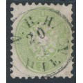 AUSTRIA - 1863 3Kr pale green Double-Headed Eagle, perf. 9½, used – Michel # 31a