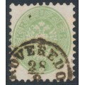 AUSTRIA - 1863 3Kr pale green Double-Headed Eagle, perf. 9½, used – Michel # 31a