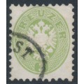 AUSTRIA - 1863 3Kr pale green Double-Headed Eagle, perf. 9½, used – Michel # 31a