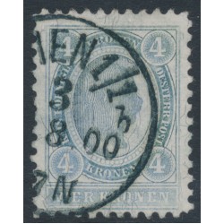 AUSTRIA - 1899 4Kr grey-green Emperor Franz Josef, perf. 10½, used – Michel # 83B
