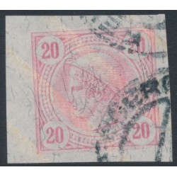 AUSTRIA - 1901 20H magenta Newspaper Stamp with varnish lines, used – Michel # 104