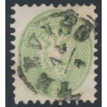 AUSTRIA - 1864 3So green Arms, perf. 9½, Lombardy-Venice, used – Michel # 20