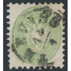 AUSTRIA - 1864 3So green Arms, perf. 9½, Lombardy-Venice, used – Michel # 20