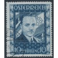 AUSTRIA - 1936 10S deep violet-ultramarine Engelbert Dollfuss, used – Michel # 588 