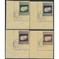 AUSTRIA - 1946 Renner set of 4, imperf. from the sheetlets, used – Michel # 772-775