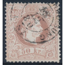 AUSTRIA - 1867 50Kr reddish brown Emperor, coarse print, used – Michel # 41Ib AUSTRIA - 1867 50Kr reddish brown Emperor, coarse print, used – Michel # 41Ib