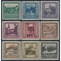 AUSTRIA - 1923 Provincial Capitals set of 9, MH – Michel # 433-441 