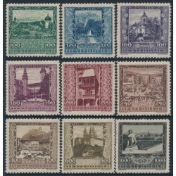 AUSTRIA - 1923 Provincial Capitals set of 9, MH – Michel # 433-441 