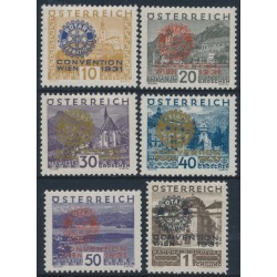 AUSTRIA - 1931 Rotary overprints set of 6, MH – Michel # 518-523