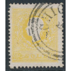 AUSTRIA - 1858 2So yellow Emperor, type I, Lombardy-Venice, used – Michel # 6I AUSTRIA - 1858 2So yellow Emperor, type I, Lombardy-Venice, used – Michel # 6I