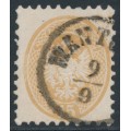 AUSTRIA - 1864 15So brown Arms, perf. 9½, Lombardy-Venice, used – Michel # 23