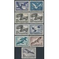AUSTRIA - 1950 60g to 20S Birds set of 9, MNH – Michel # 955-956, 968, 984-987