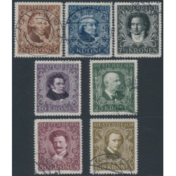 AUSTRIA - 1922 Austrian Composers set of 7, used – Michel # 418-424