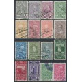 AUSTRIA - 1910 1H to 1Kr Emperor's Birthday, used – Michel # 161-174 AUSTRIA - 1910 1H to 1Kr Emperor's Birthday, used – Michel # 161-174