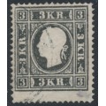 AUSTRIA - 1858 3Kr black Emperor Franz Joseph (type II), used – Michel # 11IIa AUSTRIA - 1858 3Kr black Emperor Franz Joseph (type II), used – Michel # 11IIa