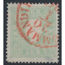 AUSTRIA - 1859 3Kr green Emperor Franz Joseph (type II), used – Michel # 12a