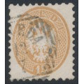 AUSTRIA - 1864 15So brown Arms, perf. 9½, Lombardy-Venice, used – Michel # 23