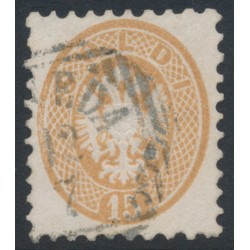 AUSTRIA - 1864 15So brown Arms, perf. 9½, Lombardy-Venice, used – Michel # 23