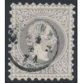 AUSTRIA / LEVANT - 1867 25So grey-purple Emperor, coarse print, used – Michel # 6Ia