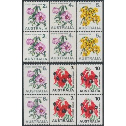 AUSTRALIA - 1970-1975 2c to 10c Flowers coil pairs set of 6, MNH – SG # 465a-468d AUSTRALIA - 1970-1975 2c to 10c Flowers coil pairs set of 6, MNH – SG # 465a-468d