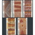 AUSTRALIA - 1987 3c to 37c Aboriginal Crafts set of 5, MNH – SG # 1093-1097 AUSTRALIA - 1987 3c to 37c Aboriginal Crafts set of 5, MNH – SG # 1093-1097