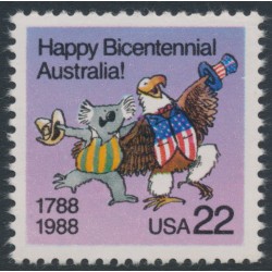 AUSTRALIA / USA - 1988 22c Bicentennial USA Joint issue, MNH – Scott # 2370