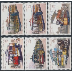 AUSTRALIA - 1989 41c Historic Trams set of 6, MNH – SG # 1220-1224 + 1222a