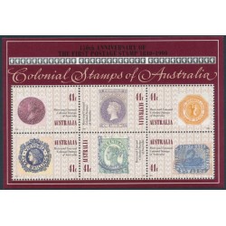 AUSTRALIA - 1990 Colonial Stamps M/S, MNH – SG # MS1253