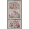 AUSTRALIA - 1991 38c to 90c Christmas set of 3, MNH – SG # 1309-1311