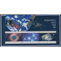 AUSTRALIA - 1992 Space Year M/S, o/p Columbian Stamp Expo, MNH – SG # MS1346