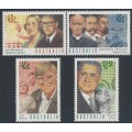 AUSTRALIA - 1995 45c to $2.50 Medical Scientists set of 4, MNH – SG # 1552a-1555