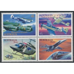 AUSTRALIA - 1996 45c Military Aviation block of 4, MNH – SG # 1578a