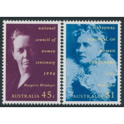 AUSTRALIA - 1996 45c & $1 National Council of Women, MNH – SG # 1639-1640