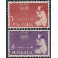 AUSTRALIA - 1957 Christmas set of 2, MNH – SG # 298-299